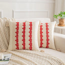 GobekUsa Boho Geometric Tassel Cushion Cover Cotton Linen Crochet Pillowcase