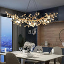 GobekUsa Kapok Flower Glass Crystal Chandelier for Living Room Dining Bedroom