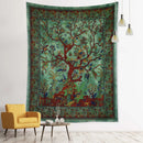 GobekUsa Flying Bird Tree of Life Tapestry Wall Hanging: Bohemian Abstract Hippie Decor