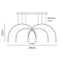 GobekUsa Arc Pendant Light Chandelier - LED Suspension Lamp for Kitchen Island