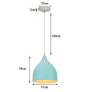 GobekUsa Blue Nordic Pendant Lights E27 Modern Hanging Lamps for Living Dining Kitchen