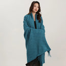 GobekUsa Knitted Diamond Blanket: Versatile Solid Shawl for Home, Office, Travel