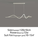 GobekUsa LED Pendant Light - Modern White/Black Long Line for Home, Restaurant, Office