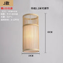 GobekUsa Bamboo Ceiling Chandelier for Home Garden Restaurant Bedroom Study Decoration Lamps