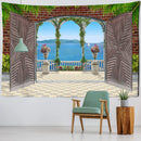 GobekUsa Ancient Architecture Tapestry Wall Hanging Home Decor Cloth