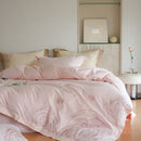 GobekUsa Brushed Volcanic Fleece Cotton Duvet Cover Set with Embroidered Details