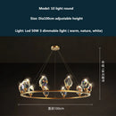 GobekUsa Copper LED 3-Light Dimmable Crystal Chandelier