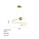 GobekUsa Love Gold Chrome Chandelier LED Suspension Lighting for Dinning Room