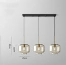 GobekUsa Industrial Retro LED Glass Pendant Light Chandelier for Kitchen Restaurant
