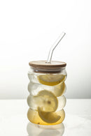 GobekUsa Creative Glass Cup Set with Lid and Straw - Perfect for Parties