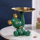 GobekUsa Bear House Entry Tray Keys Receiver Storage Figurines
