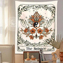 GobekUsa Balance Tarot Tapestry Wall Hanging - Mystical Bohemian Sun Moon Decor