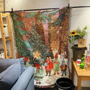 GobekUsa Christmas Tree Knitted Throw Blanket