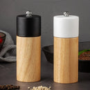 GobekUsa 6-Inch Manual Wooden Salt Pepper Grinder, Multi-Purpose Ceramic Kitchen Tool