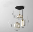 GobekUsa Industrial Retro LED Glass Pendant Light Chandelier for Kitchen Restaurant