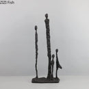 GobekUsa Abstract Cast Iron Figure Sculpture Modern Home Decor Statue Craft