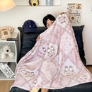 GobekUsa Double-Sided Thin Velvet Printed Blanket for Adults - Spring Autumn Bedding & Sofa Decor