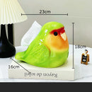 GobekUsa Cartoon Parrot Ceramic Tissue Box: Creative Desk Decoration & Paper Towel Case