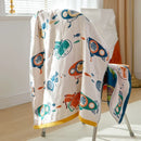 GobekUsa Cotton Gauze Bath Towel - Large Cartoon Towel 70x140cm