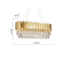 GobekUsa Golden Crystal Ceiling Light for Modern Living Room and Dining Room