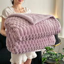 GobekUsa Double-Layer Lamb Plush Throw Blanket for Home and Travel