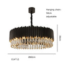 GobekUsa Black Crystal Ceiling Pendant Lights for Dining Table - Nordic Luxury Design