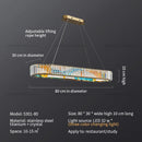GobekUsa Crystal Chandelier Ring Light Modern Elegant Dining Living Room Lighting