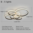 GobekUsa LED Ceiling Chandelier Remote Control Living Room Bedroom Kitchen Lamp White