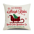 GobekUsa Christmas Elk Pillowcase 45x45cm Farmhouse Red Letter Design
