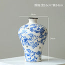 GobekUsa Blue & White Porcelain Gourd Teapot Vase - Chinese Retro Flower Arrangement Accessories