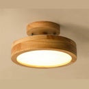 GobekUsa Circular Wood Ceiling Lamp LED Lighting for Living Room, Bedroom, Hallway, and Bathroom