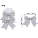GobekUsa Diamond Bow Pendant x2 Holiday Tree Decoration Shimmering Sparkling Ornament
