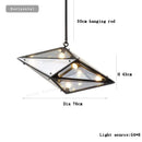 GobekUsa Angular Diamond Glass Chandelier Ceiling Light for Home Decor