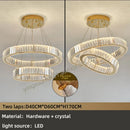 GobekUsa Crystal Chandelier: Modern Luxury Golden Lighting for Villa, Duplex Hall