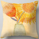 GobekUsa Blue Flower Leaves Pattern Pillowcase - Nordic Style Living Room Cushion Cover
