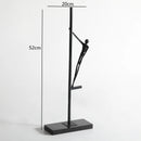 GobekUsa Black Metal Sports Figure Sculpture for Elegant Home Decor