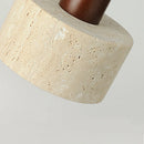 GobekUsa LED Yellow Travertine Pendant Light Hanglampen for Kitchen Cafe Living Room