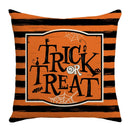 GobekUsa Halloween Pumpkin Linen Cushion Cover Set for Home Sofa Bedroom Decor