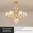 GobekUsa Elegant Crystal Chandelier for Living and Dining Room Lighting