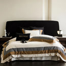 GobekUsa Luxe Egyptian Cotton Bedding Set - Full Queen King Duvet Cover Flat Sheet Pillowcases