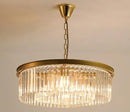 GobekUsa Gold Black Metal LED Pendant Lights with Crystal Suspension and Chain Hangings