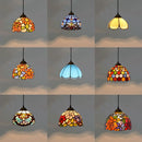 European Stained Glass Pendant Light, 20cm