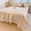GobekUsa Diamond Pattern Bed Sheet Set: High Quality Polyester, Breathable Cool Mat for Summer