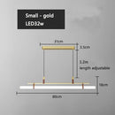 GobekUsa Glass Belt Chandelier: Modern Indoor Restaurant & Office LED Light