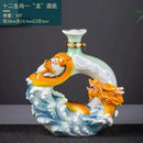 GobekUsa Jingdezhen Ceramic Wine Bottle Sculpture Gift Chinese Zodiac 3kg