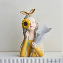 GobekUsa Girl Statues Vase Ornaments Office Decor Figurines TV Cabinets Floral Accessories