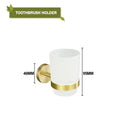GobekUsa Brushed Gold Bathroom Accessories Set: Wall Mount Shelf, Toilet Paper Holder, Towel Bar, Robe Hook