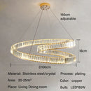 GobekUsa Crystal LED Pendant Lights: Modern Luxury Chandelier for Living and Dining Rooms