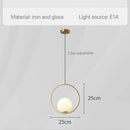 GobekUsa Glass Pendant Lights: Modern Bedroom Bedside Chandeliers for Home Indoor Decor
