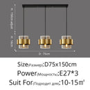 GobekUsa Golden Pendant Lights for Aisle, Restaurant, Bedroom - Nordic Postmodern Minimalist Style